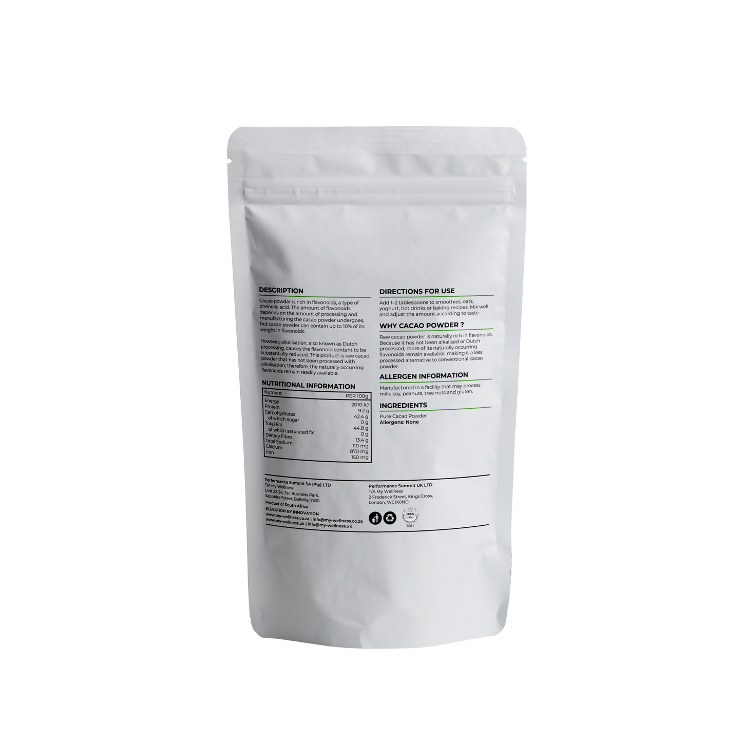 My Wellness Raw Cacao Powder