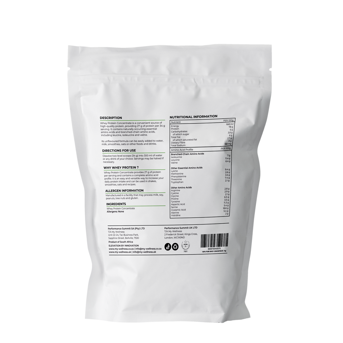 My Wellness Grass Fed Whey Concentrate