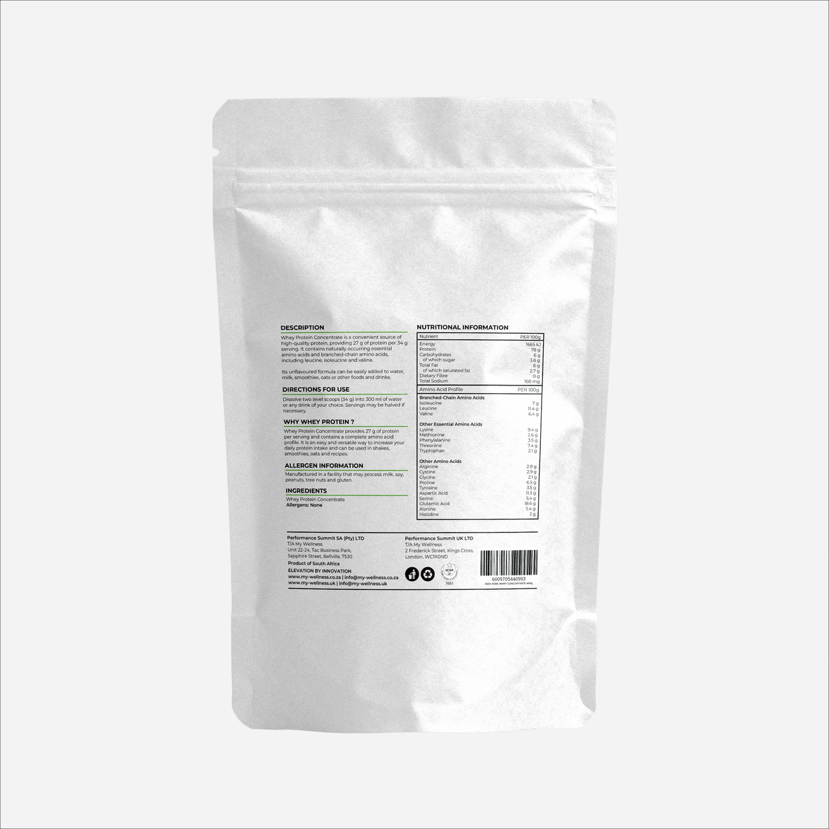 My Wellness Grass Fed Whey Concentrate