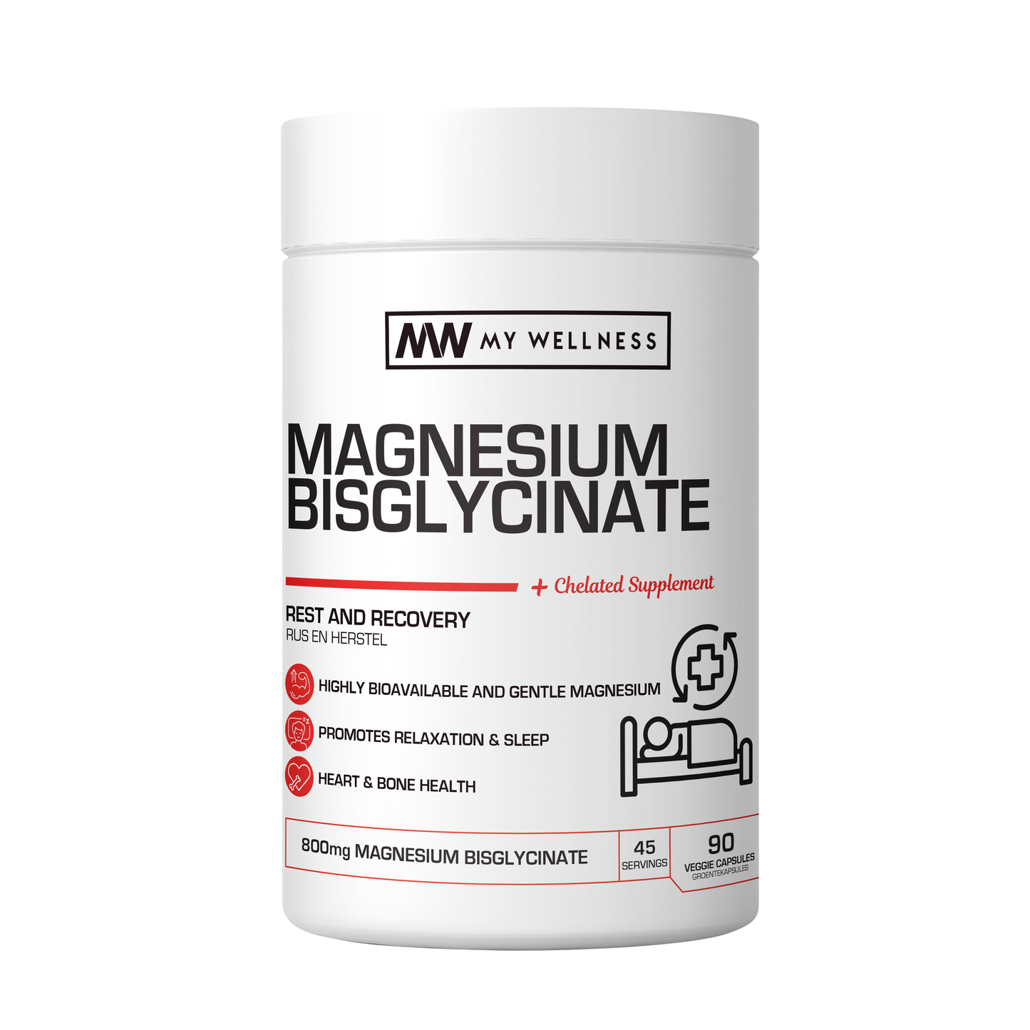 My Wellness Magnesium Biglycinate 90 Veggie Capsules