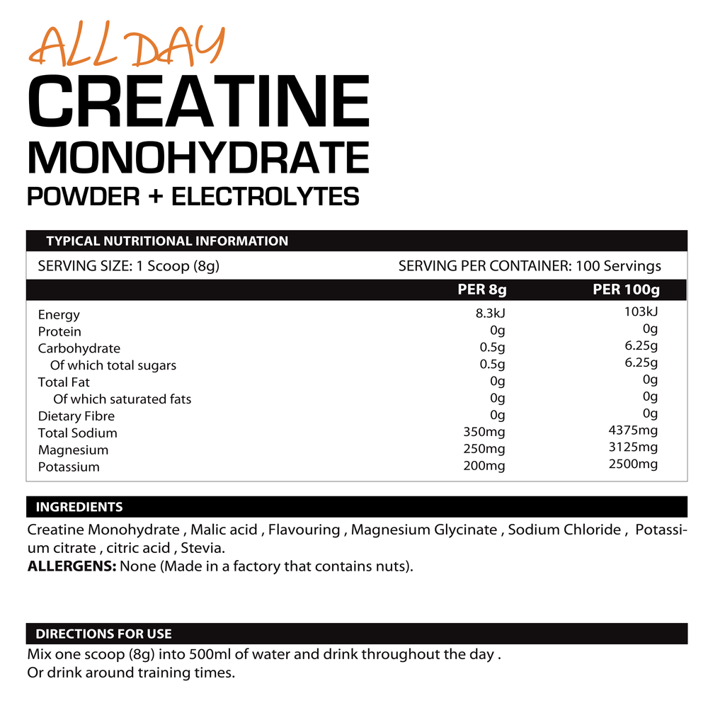 
                      
                        My Wellness All Day Creatine Monohydrate + Electrolytes 800g
                      
                    