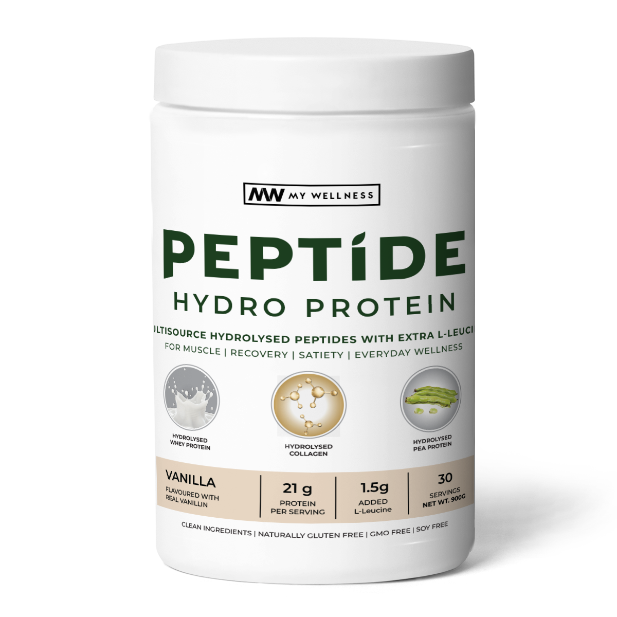 My Wellness Peptide Hydro Protein 900g (30 Servings)