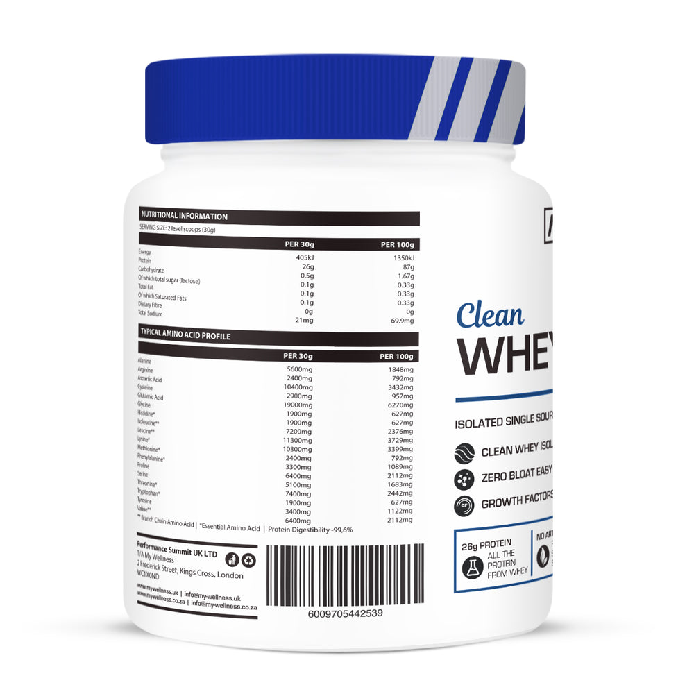 Clean Whey Isolate 800g *EXTRA IGF COLOSTRUM /CHOCLATE
