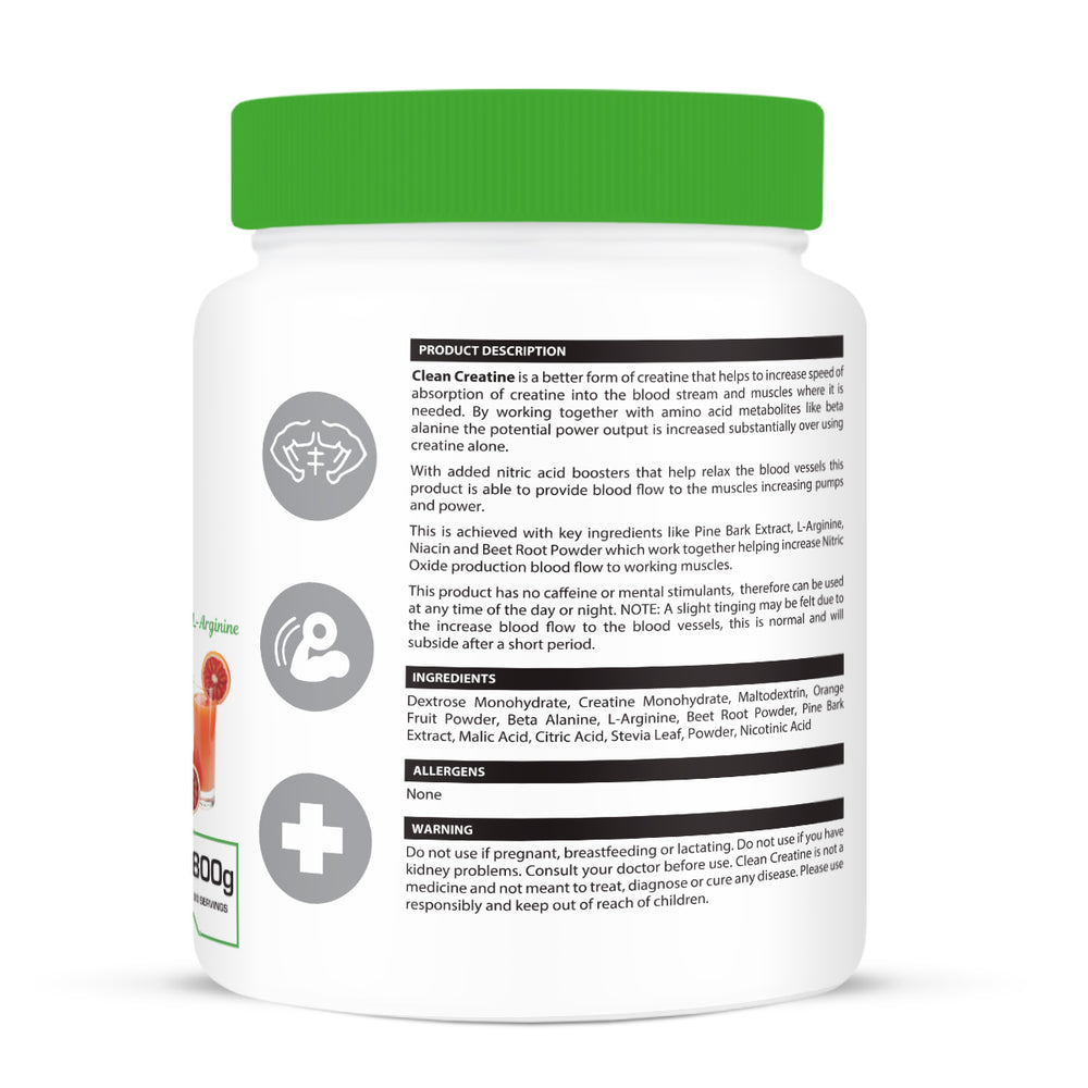 Clean Creatine 800g Blood Orange